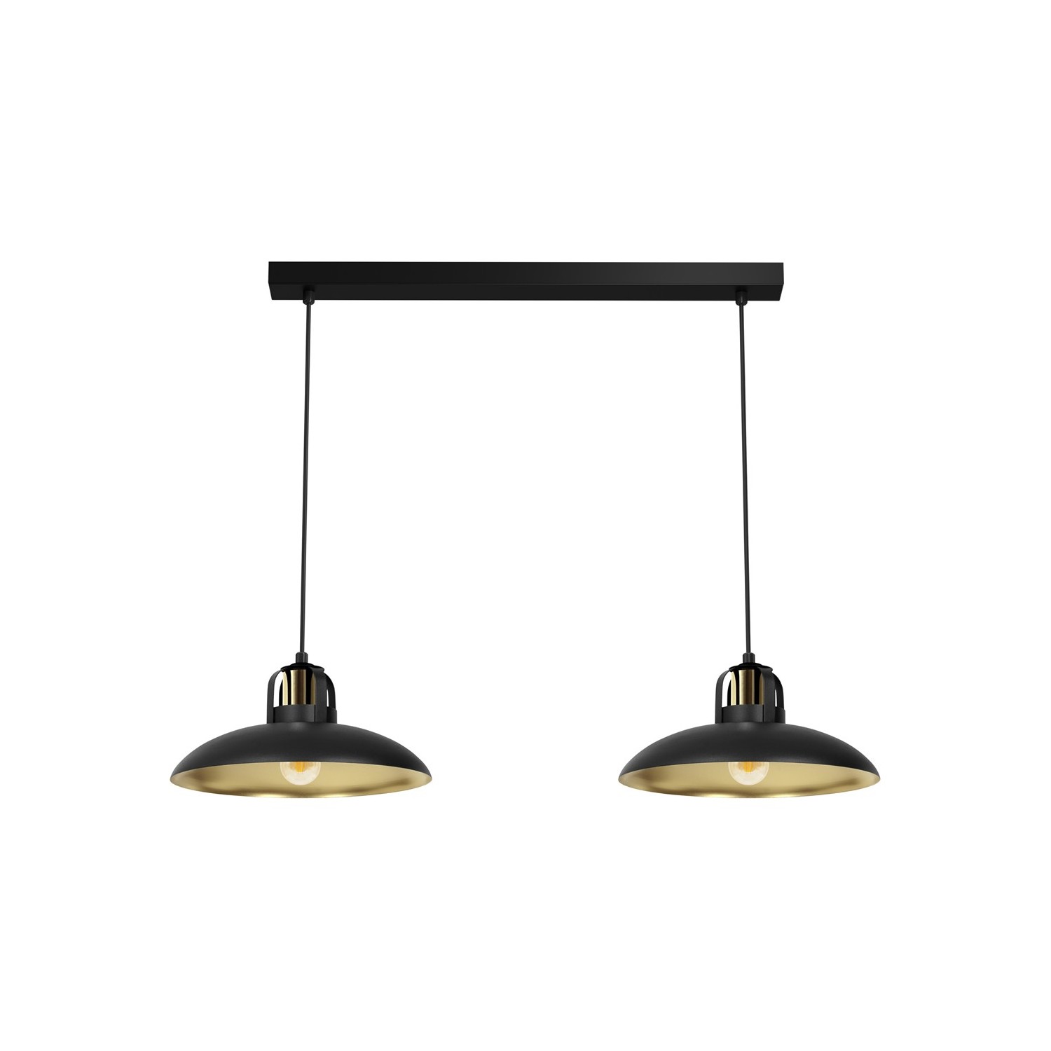 Lampa wisząca FELIX BLACK/GOLD 2xE27