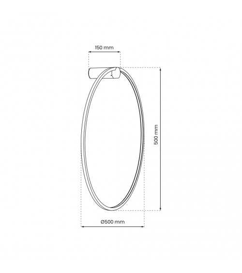 Kinkiet Saturno Black 25W LED