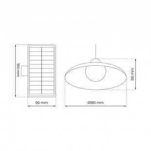 Lampa Solarna Saturn Podwójna