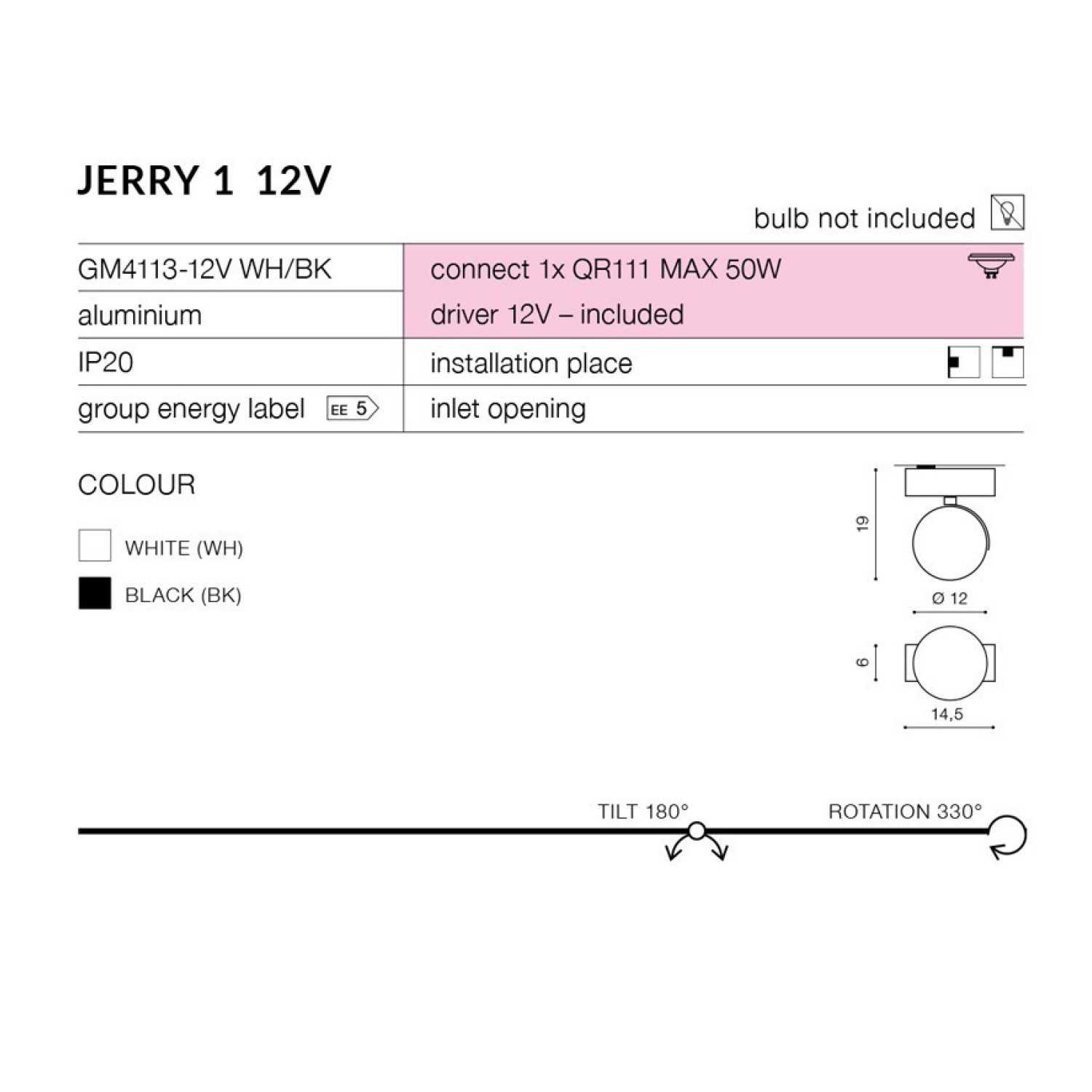 JERRY 1 Black 12V