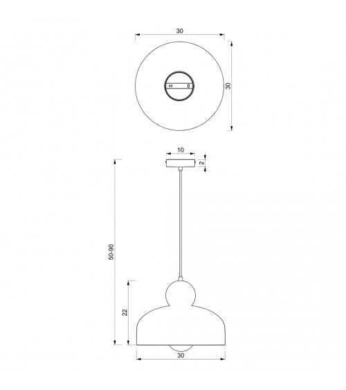 Lampa Wisząca HARALD WHITE 1xE27