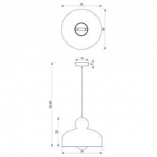 Lampa Wisząca HARALD WHITE 1xE27