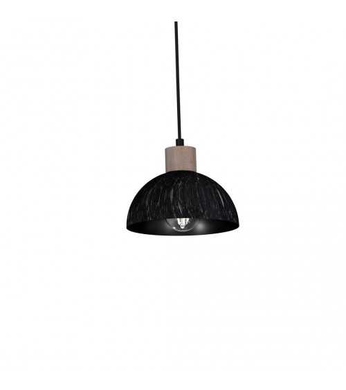 Lampa wisząca ERIK Black/Wood 3xE27