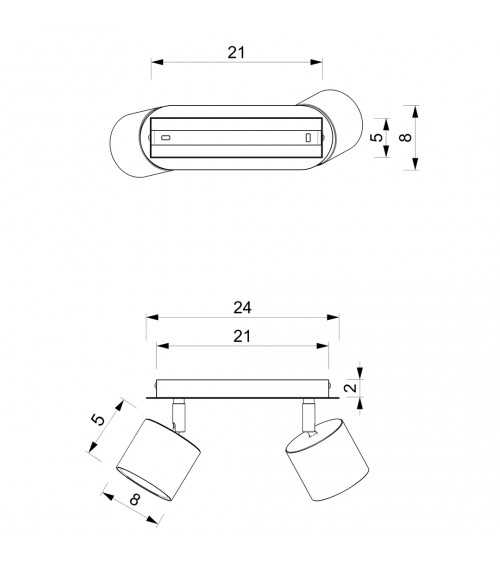 Lampa sufitowa DIXIE WHITE 2xGX53