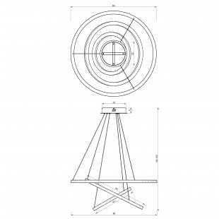 Lampa wisząca GALAXIA BLACK 85W LED