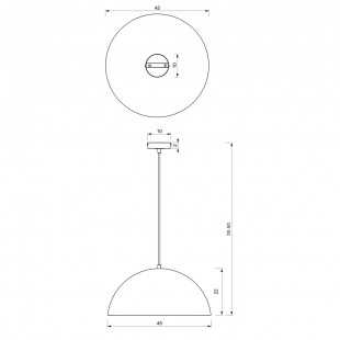 Lampa wisząca BETA GREEN/GOLD 1xE27 45cm