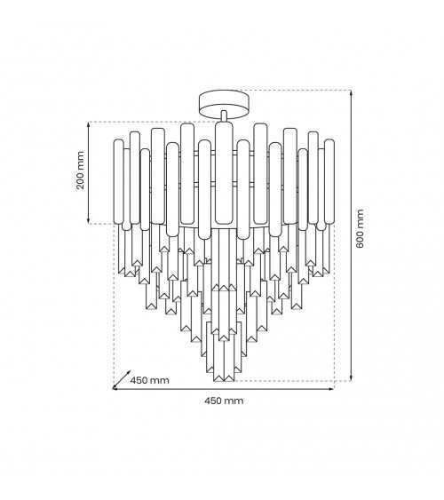 Lampa sufitowa MADISON CHROME 9xE14