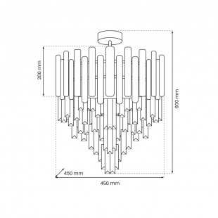 Lampa sufitowa MADISON CHROME 9xE14