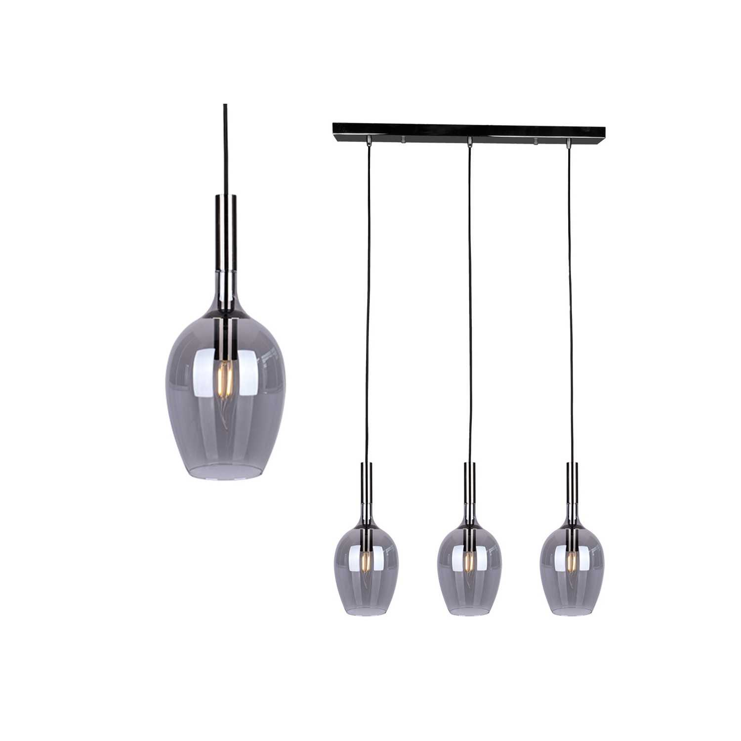 Lampa wisząca LUGANO SMOKED 3xE14