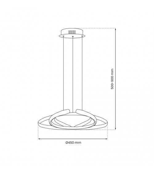 LAMPA WISZĄCA CRAFT BLACK 46W LED