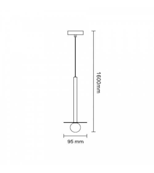 Bolita mała lampa wisząca różowe złoto LP-048/1PS GR