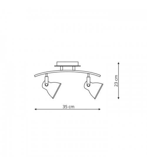 Bolzano 2 kinkiet nikiel LP-8067/2W