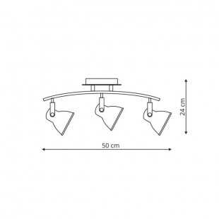 Bolzano 3 kinkiet nikiel LP-8067/3W