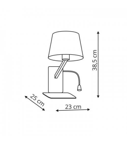 Dakota kinkiet (prawy) LP-2121/1W R BK