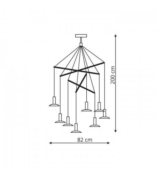 HAT lampa wisząca biała LP-1661/8P WH