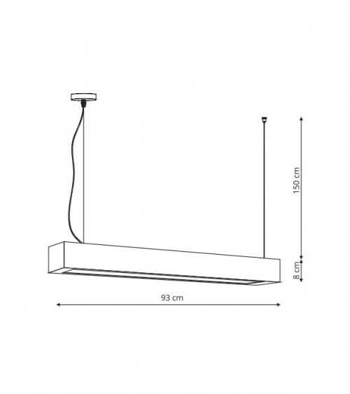 Ibros lampa wisząc biała duża 24W 4000K IP20 LP-7001/1P 20 WH-93 24/4