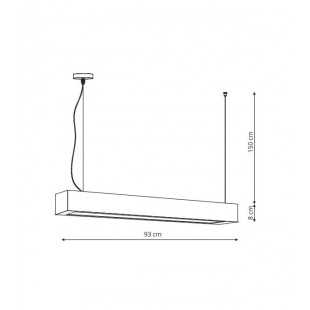 Ibros lampa wisząc biała duża 24W 4000K IP20 LP-7001/1P 20 WH-93 24/4