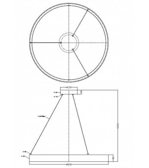 Midway lampa wisząca mała czarna Triangle LP-033/1P S  BK Triangle