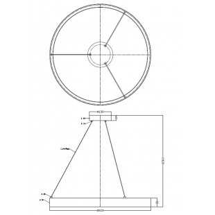 Midway lampa wisząca mała czarna Triangle LP-033/1P S  BK Triangle