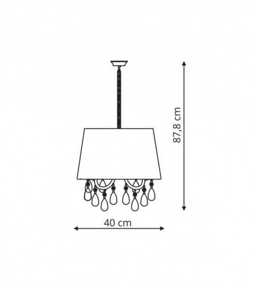 Mona 3 lampa wisząca czarna LP-5005/3P