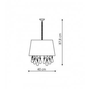 Mona 3 lampa wisząca czarna LP-5005/3P