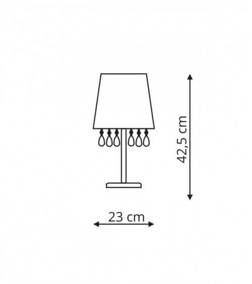 Mona lampa biurkowa czarna mała LP-5005/1TS czarna