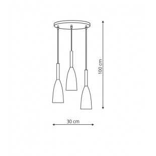 Solin 3 lampa wisząca biała LP-181/3P WH