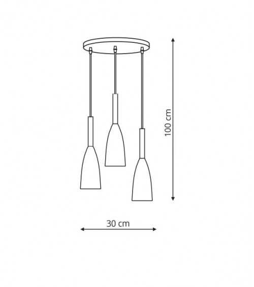 Solin 3 lampa wisząca biała LP-181/3P WH