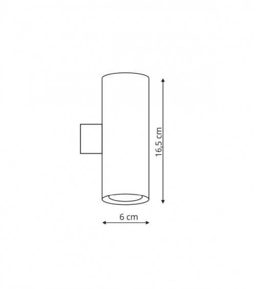 Torre kinkiet biały LP-108/1W WH