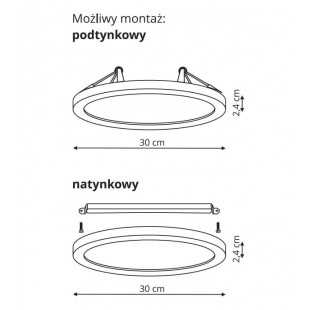 York plafon 2 w 1 3000K biały LP-330/1C 3WH