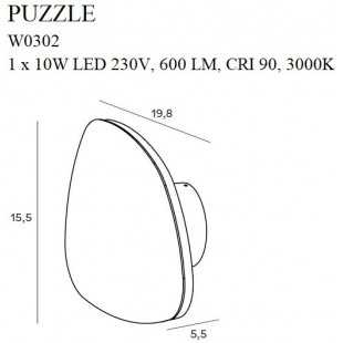 KINKIET PUZZLE M BIAŁY  MAXLIGHT