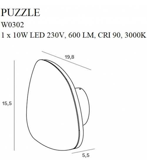 KINKIET PUZZLE M BIAŁY  MAXLIGHT