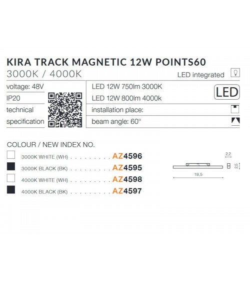 KIRA TRACK MAGNETIC 12W POINTS60