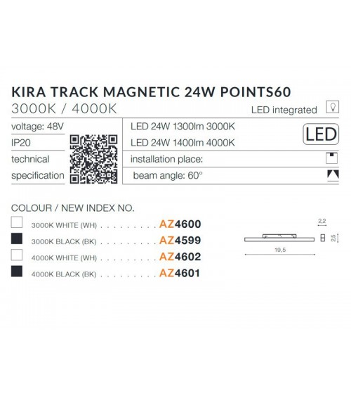 KIRA TRACK MAGNETIC 24W POINTS60