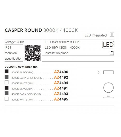 CASPER ROUND IP54