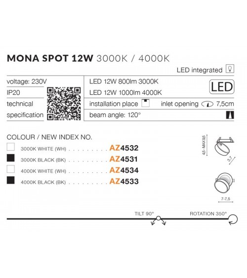 MONA SPOT 12W