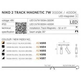 NIKO 2 TRACK MAGNETIC 2x7W