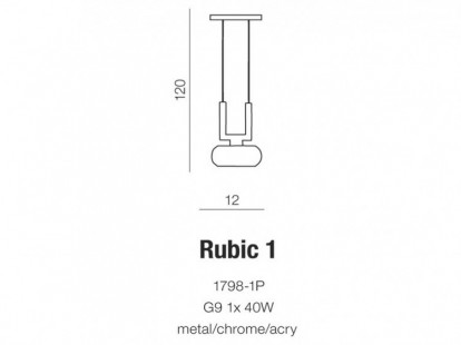 Rubic 1 lampa wisząca AZzardo