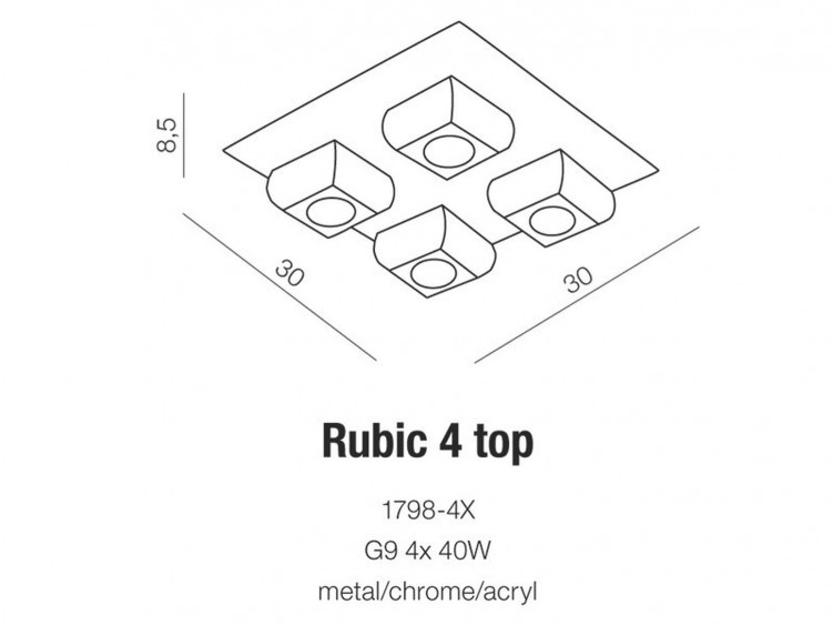 Rubic 4 lampa sufitowa AZzardo