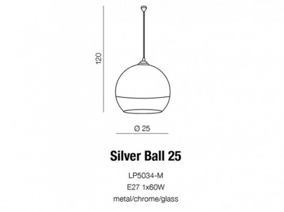 Silver Ball 25 lampa wisząca AZzardo