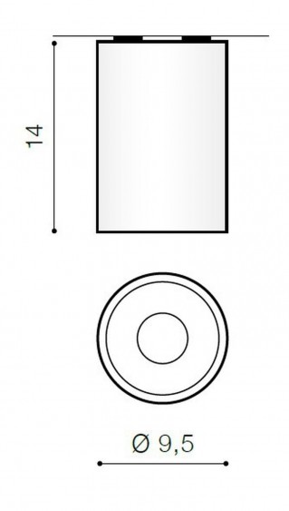 Remo lampa tuba AZzardo Czarny