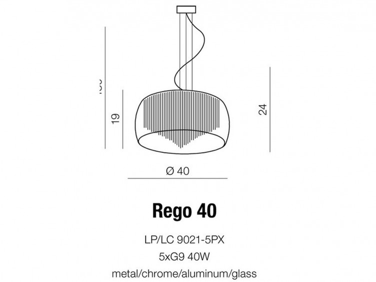 Rego 40 lampa wisząca AZzardo