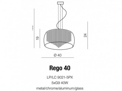 Rego 40 lampa wisząca AZzardo