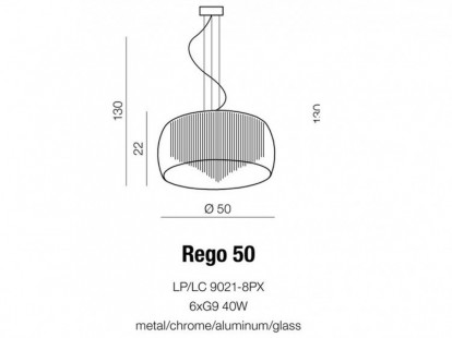 Rego 50 lampa wisząca AZzardo