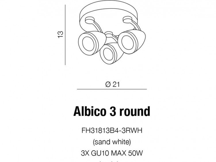 Albico 3 lampa sufitowa AZzardo