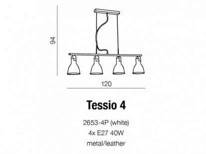 Tessio 4 lampa wisząca AZzardo