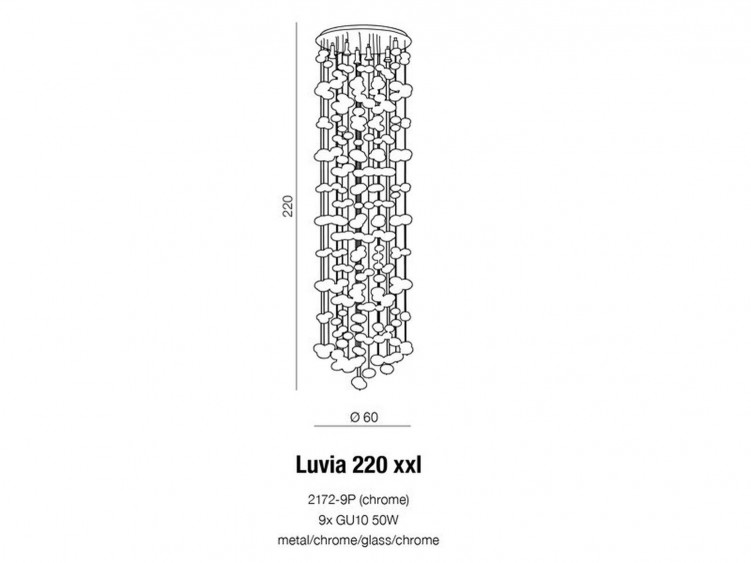 Luvia  XXL lampa wisząca AZzardo