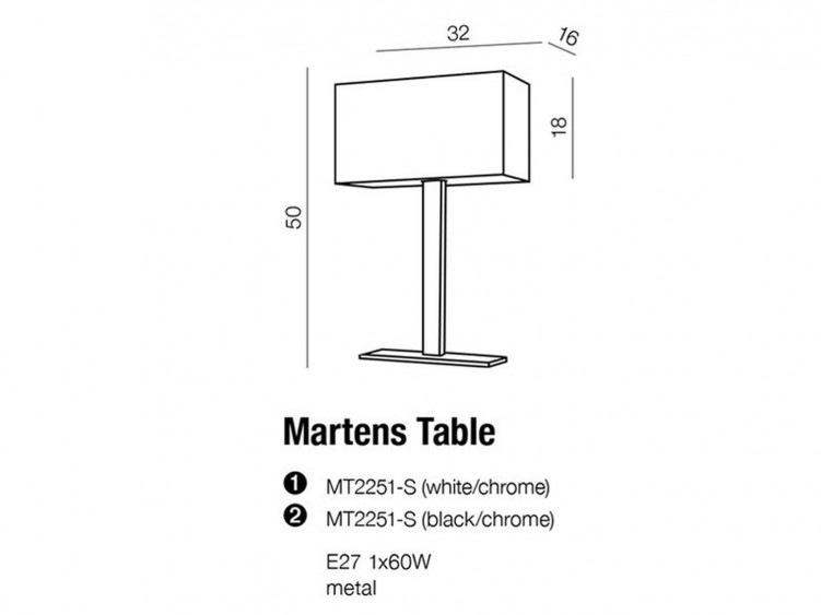 Martens table lampa stołowa AZzardo