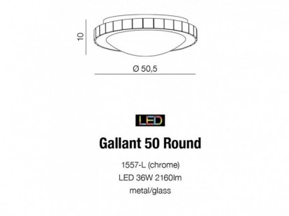 Gallant 50 round lampa sufitowa AZzardo