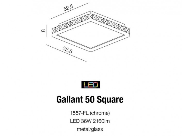 Gallant 50 square lampa sufitowa AZzardo